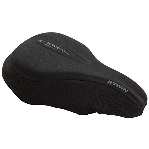 Btwin - Funda para sillín de espuma viscoelástica 500, talla L, color negro