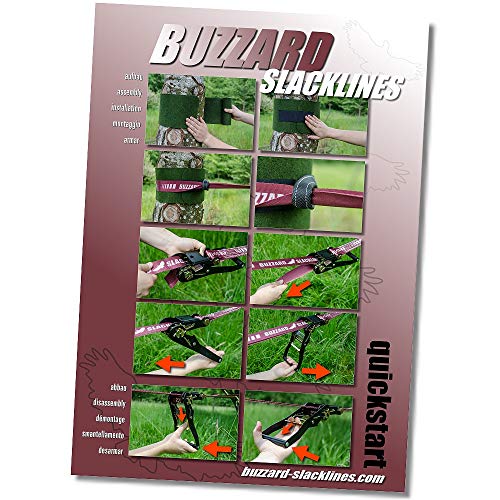 BUZZARD easyline - Allround Kits de Slackline por principantes