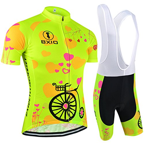 BXIO Mujeres Ciclismo Traje Jerseys Media Naranja