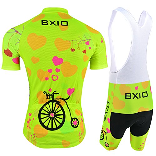 BXIO Mujeres Ciclismo Traje Jerseys Media Naranja