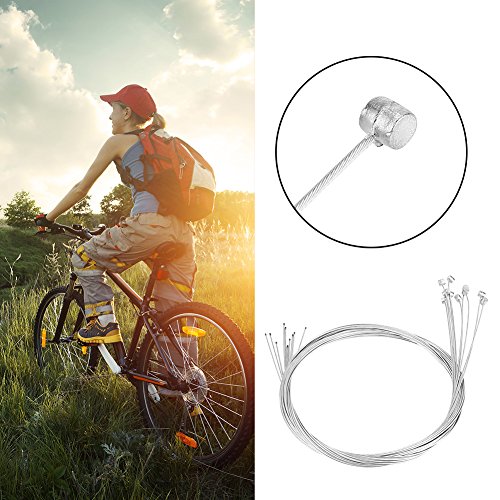 Cable de bicicleta montaña Cables de freno de bicicleta,10 Pcs Bicicleta Brake Cable Bicycle Braking Line de Re paración de Alambre Accesorio para Mountain Bicicleta de carretera - 2M Long