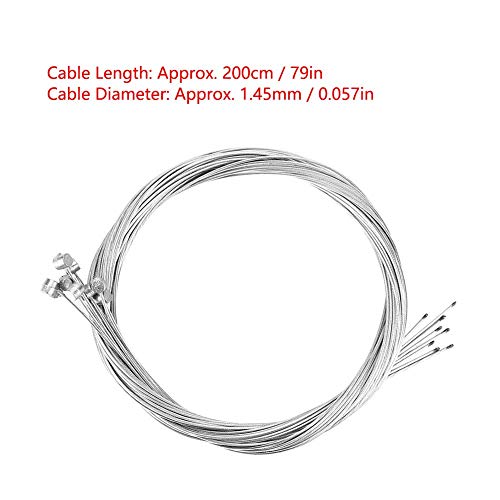 Cable de bicicleta montaña Cables de freno de bicicleta,10 Pcs Bicicleta Brake Cable Bicycle Braking Line de Re paración de Alambre Accesorio para Mountain Bicicleta de carretera - 2M Long