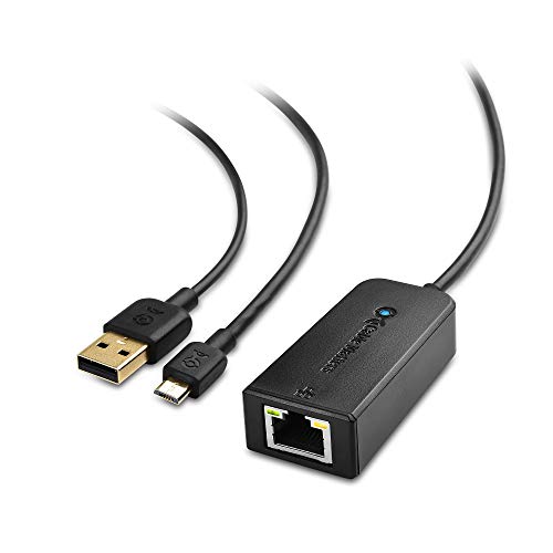 Cable Matters Adaptador Micro USB a Ethernet, Adaptador Red a Micro USB, Convertidor RJ45 Ethernet a Micro USB hasta 480Mbps para Fire TV Stick (2da Gen), Chromecast, Google Home Mini, etc.