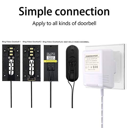 Cable transformador adaptador de fuente de alimentación de 8 m, accesorios inteligentes para el hogar compatible con timbre de puerta de vídeo 2 Pro
