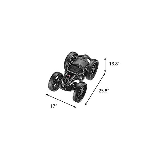 Caddytek Carrito de Golf Plegable con un Clic Carro de Golf de 4 Ruedas con Empuje/tracción Versión 3 con Bolsa de Almacenamie