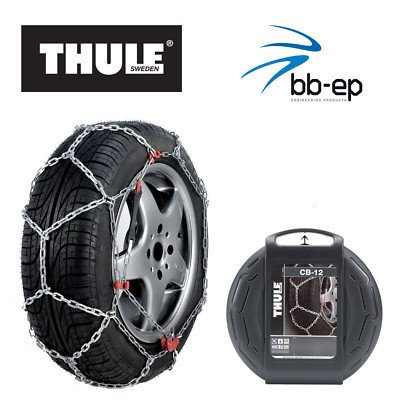 Cadena de nieve Thule CB de 12 Automóviles para los neumáticos tamaño 135/80 R13 calidad-precio Sieger (1 Juego de 2 unidades – Cadenas de nieve) en Juego con guantes de alta calidad