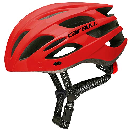 Cairbull Casco, Unisex Adulto Casco de Ciclismo Equipado con luz LED/Visera/Gafas de Sol