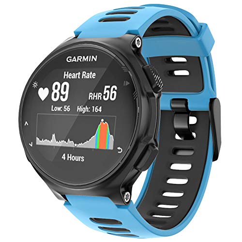 Cakamenshy Correa deportiva de silicona suave ajustable compatible con Forerunner 735XT 220 230 235 235Lite 620 630 Approach S20 S5 S6 para Garmin Smart Watch Accessory