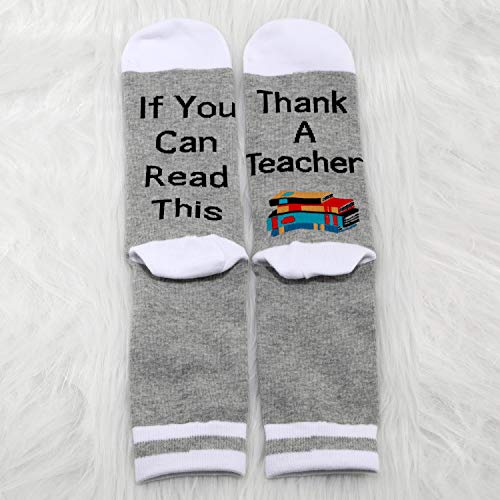 Calcetines divertidos para profesor (2 pares), 2 pares de calcetines de agradecimiento a profesor, L