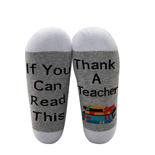 Calcetines divertidos para profesor (2 pares), 2 pares de calcetines de agradecimiento a profesor, L