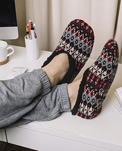 Calcetines Zapatillas de Hombre, Agilis Soft Step Technology con Planta de Memory Foam (Black Multi, 43)