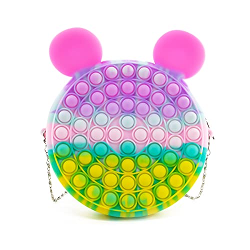 CaLeQi pop it bolso de Hombro con Burbujas de Empuje, Bolso de Juguete Sensorial Fidget, Bolso deJuguete de Hoyuelo simple, Bolsos de Hombro Sensoriales, bolso Diagonal Creativo de moda