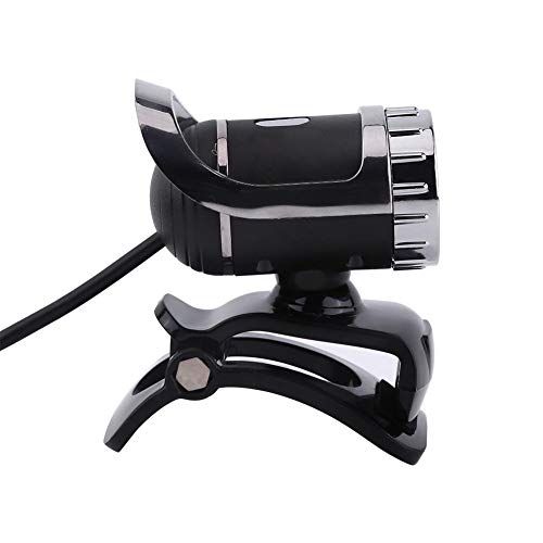 Cámara Web HD, cámara Web con Clip USB de 12M píxeles, cámara de micrófono incorporada con Clip Giratorio Flexible Giratorio de 360 Grados, cámara para computadora PC para videollamadas(Plata)