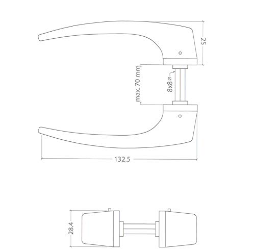 cambesa 864461BL Manilla para Puerta, Blanca