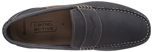 camel active Manitou 12 Zapatillas de Casa de Cuero Hombre, color azul (indigo), talla 40 EU (6.5 UK)