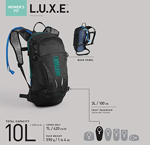 CamelBak L.U.X.E. Mochila de hidratación unisex para adultos, Dragon Teal/Camelflage, 100 oz