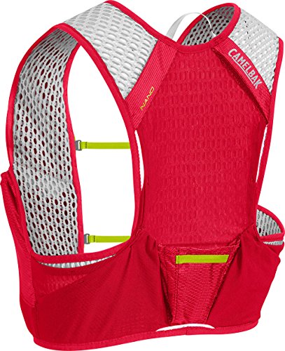 CamelBak Nano Vest Mochila de hidratación, Unisex Adulto, Rojo/Verde Lima, Small