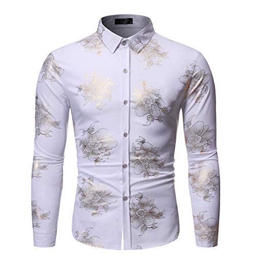 Camisas de Hombre con Estampado Personalizado de Color sólido Slim Fit Camisa de Fondo de Manga Larga clásica Simple de Gran tamaño X-Large