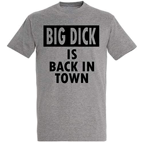 Camiseta Big Dick is Back in Town gris multicolor XL