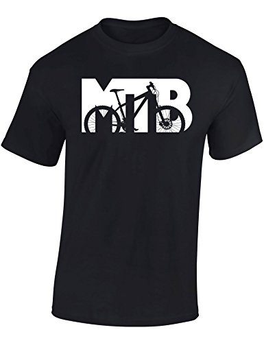 Camiseta de Bicileta: MTB- Regalo para Ciclistas - Bici - BTT - MTB - BMX - Mountain-Bike - Downhill - Regalos Deporte - Camisetas Divertida-s - Ciclista - Retro - Fixie-Bike Shirt (L)