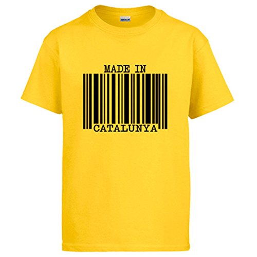 Camiseta Made in Catalunya català - Amarillo, XL