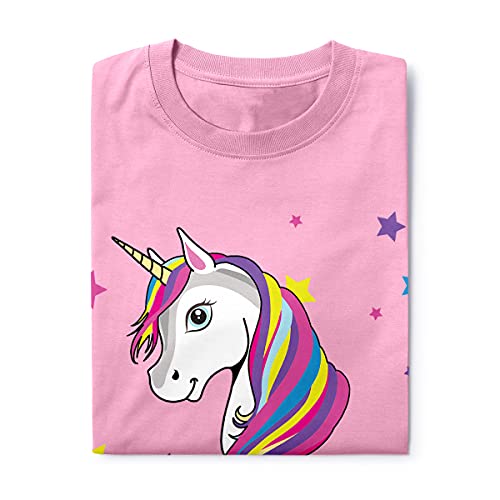 Camiseta mágica del unicornio del arco iris blanco de las señoras del caballo Pony Fantasy Tee Top