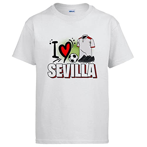 Camiseta para Enamorado de su Equipo de fútbol de Sevilla - Blanco, 9-11 años