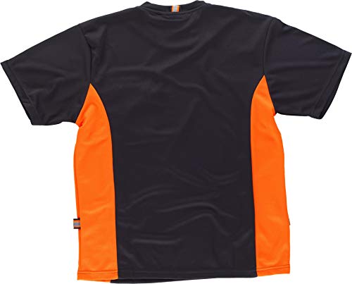 Camiseta Técnica de trabajo Work Team WF1616 (L, Negro/Naranja AV)