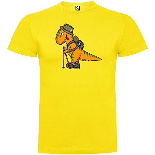 Camiseta Trekking Dino Trek Manga Corta Hombre Amarillo S