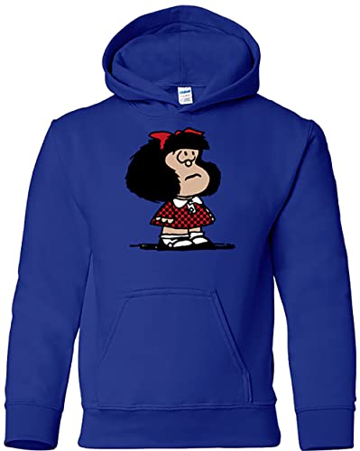 Camisetas EGB Sudadera Adulto/Niño Mafalda ochenteras 80´s Retro (Azul, XL)