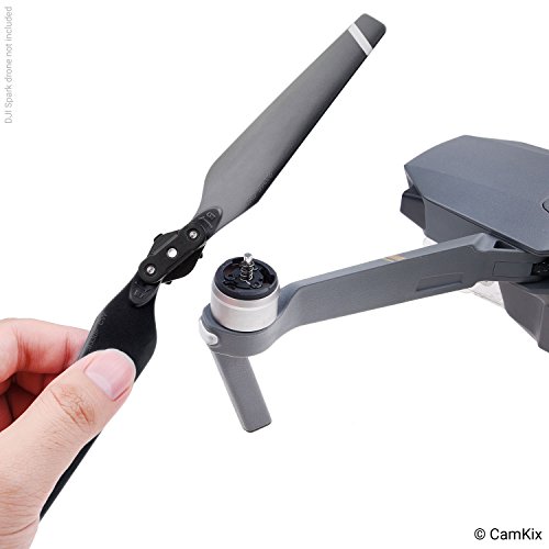 CamKix Propulsores Compatible con dji Mavic Pro – 2 Juegos (8 Cuchillas) – Negro – Alas Plegables de Lanzamiento rápido – Pruebas de Vuelo