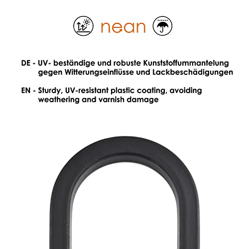 Candado cuadrado para bicicletas de Nean, soporte, 2 llaves, súper macizo (16 x 16 mm, 167 x 330 x 40 mm)