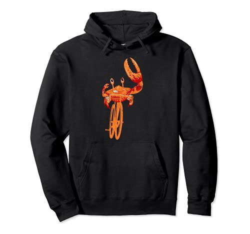 Cangrejo Montar Bicicleta Divertido Cangrejo Cangrejos Amante Eater Gráfico Sudadera con Capucha