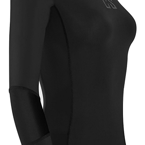 Capital Sports Beforce Camiseta de compresión con Mangas para Mujer (Regula Temperatura Corporal, tecnología Dehydr8, Nivel de compresión Medio, Malla ventilación, Cuello Ancho, Ideal Entrenamiento o