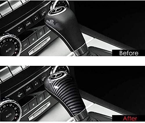 Car Gear Shift Knob Polaina Para Mercedes Benz W204 W212 AGEC Class CLS, Etiqueta Engomada De La Perilla De Cambio De Marchas Cubierta De La Bota Etiqueta Engomada De La Bola De Mano Accesorio De Pr