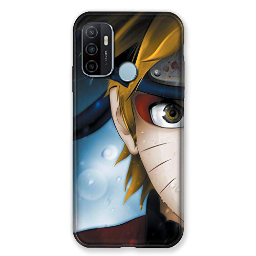 Carcasa para OPPO A53 y A53S Manga Naruto, Color Blanco