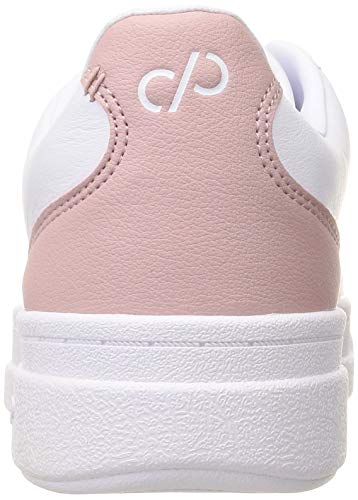 CARE OF by PUMA Leather Platform Court Zapatillas Bajas, Blanco/Rosa, 38 EU