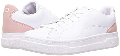 CARE OF by PUMA Leather Platform Court Zapatillas Bajas, Blanco/Rosa, 38 EU