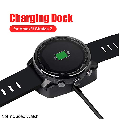 Cargador de Reloj, Base de Carga de Base Estable de Circuito Inteligente Portátil, Protección USB Antideslizante Cargador de Reloj de Viaje Doméstico, para Amazfit Stratos 2 / 2S