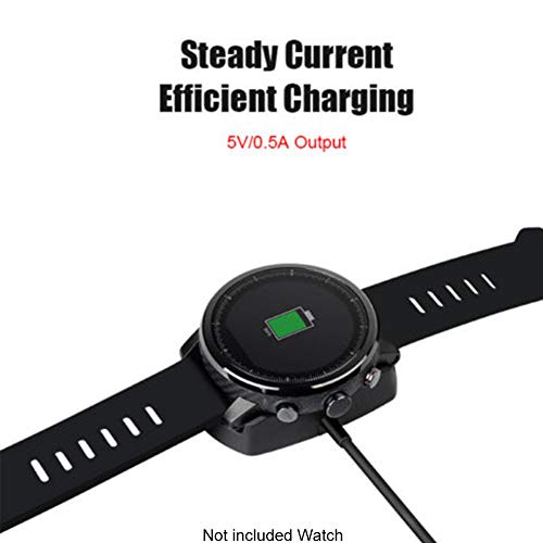 Cargador de Reloj, Base de Carga de Base Estable de Circuito Inteligente Portátil, Protección USB Antideslizante Cargador de Reloj de Viaje Doméstico, para Amazfit Stratos 2 / 2S