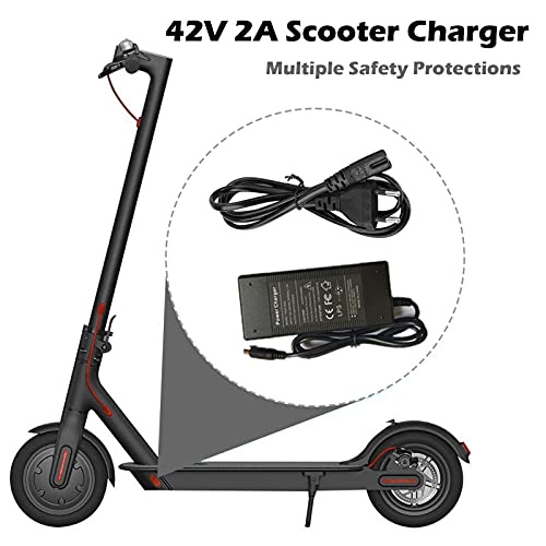 Cargador Eléctrico Scooter, 42V 2A Cargador de Batería Patinete Reemplazo de Adaptador para Xiaomi Mijia Ninebot M365 ES1 / ES2 / 2S3 / ES4 (42v 2a)