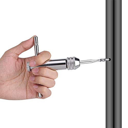 Carraca Llave de Grifo, Llave Ajustable Trinquete, Llave Trinquete para Grifos, Mango en T Trinquete, Ajustable Tipo T Screw Tap Set con 5 Piezas M3 M4 M5 M6 M8 3 mm-8 mm Rosca Tornillo Máquina