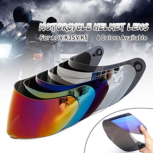 Carrfan Ajuste de la Cara del Visor de la Lente del Casco del Escudo del Viento de la Motocicleta para AGV K1 K3SV K5