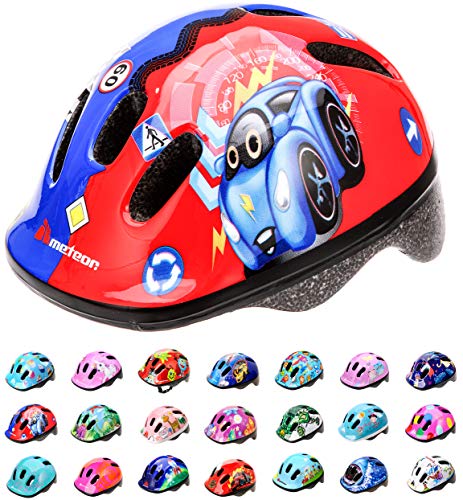 Casco Bicicleta Bebe Helmet Bici Ciclismo para Niño - Cascos para Infantil Bici Helmet para Patinete Ciclismo Montaña BMX Carretera Skate Patines monopatines MV6-2 (XS(44-48cm), Auto)