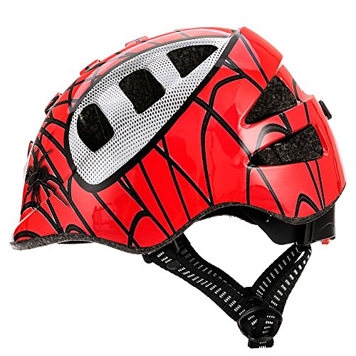 Casco Bicicleta Casco Biciclea Casco Bici Casco de Bicicleta para niños y jóvenes Casco MTB Carretera Ciclismo Skate Bicicleta patineta Patines monopatines MA-2 (M(52-56cm), Spider)