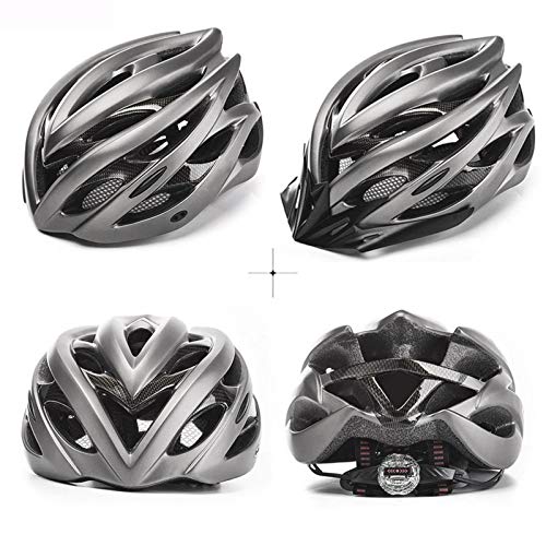 Casco Bicicleta Yuan Ou Casco de Bicicleta Hombres Mujeres Cascos de Ciclismo de Carretera MTB Ultraligero Casco de Bicicleta EPS + PC Moldeado integralmente XL59-63CM Rosa Rosa