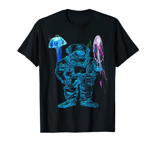 Casco Buzo Buceo Medusa Camiseta