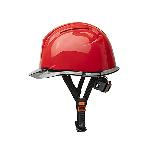 Casco De Construcción ABS Ajustable, Casco Obra para Soldadura, Electricidad, Minería, Registro Y Más, Cascos Protectores, Seguridad De Diseño (Color : Red)