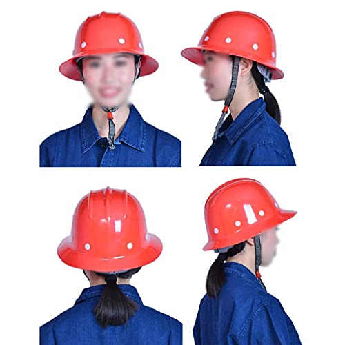 Casco de Construcción de Casco de Ala Grande Casco de Protección Solar de Lado Ancho Mejora 3 Tendones Más Seguro Múltiples Colores Aleación de PP + PVC Más Fuerte en La Construcción de Construcción