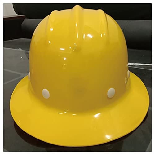 Casco de Construcción de Casco de Ala Grande Casco de Protección Solar de Lado Ancho Mejora 3 Tendones Más Seguro Múltiples Colores Aleación de PP + PVC Más Fuerte en La Construcción de Construcción